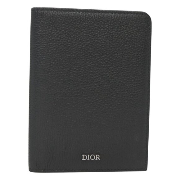 Christian Dior Card Case Leather Black Auth - Picture 1 of 16